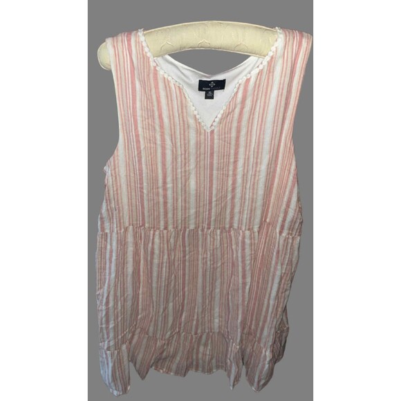 Ronni Nicole Pink Striped Short Dress - size XL - Picture 1 of 3